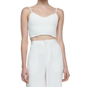 Theory White Crop Top